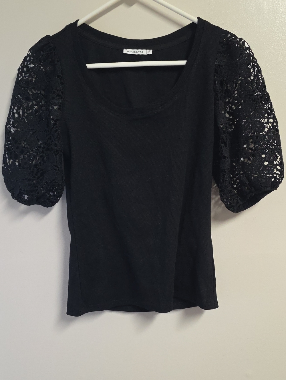 NWOT Womens Staccato Black Top - Size Small